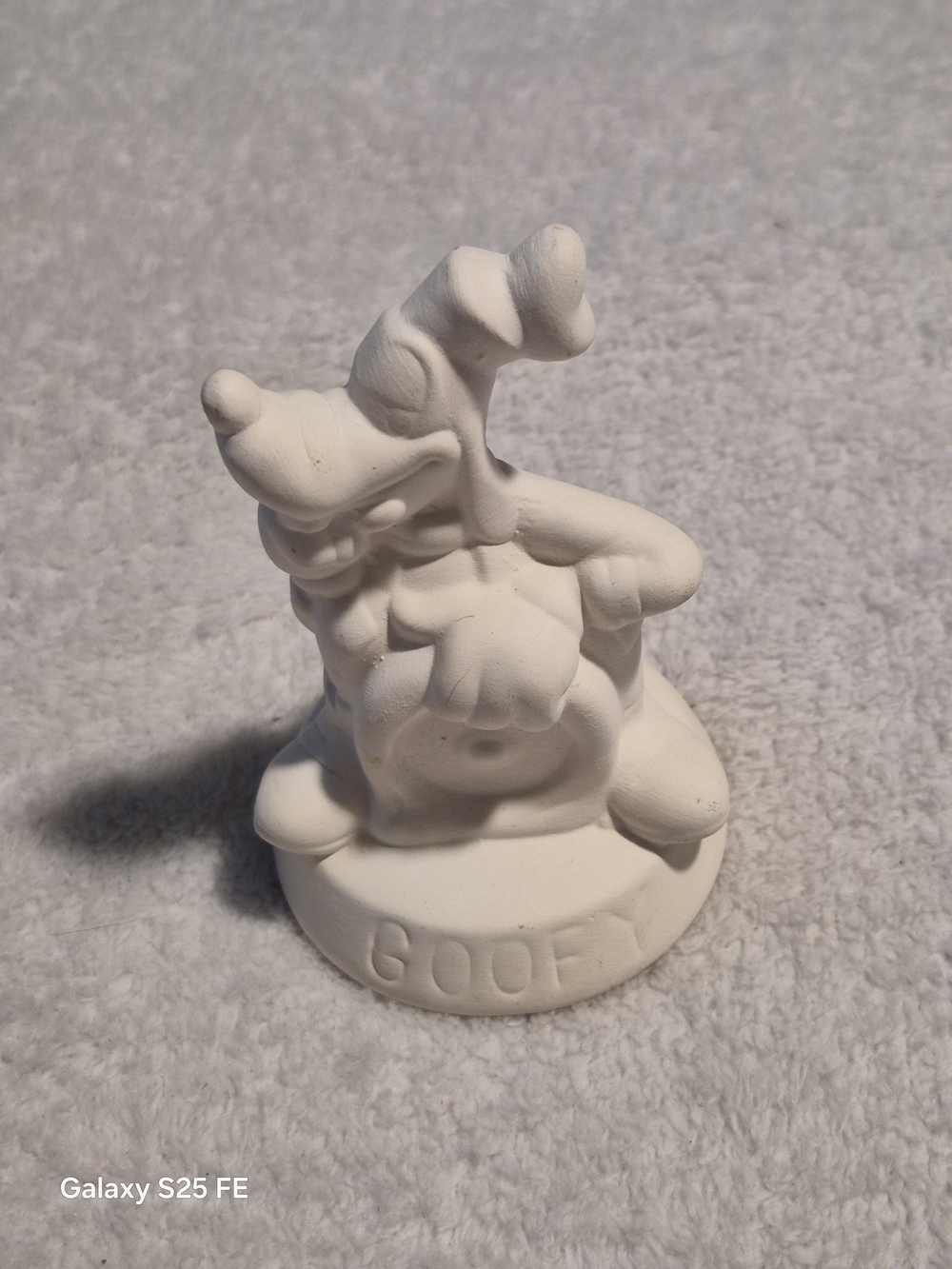 Vintage Disney Goofy Bisque Ceramic DIY Paint Figurine Statue